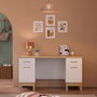 Hanah Home Etto - Mm1.44.02.W1 Escritorio de Estudio Madera y Roble Blanco